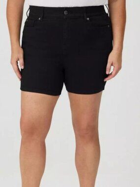 Torrid Vintage Stretch Black Perfect 5" Shorts Size 24 #90